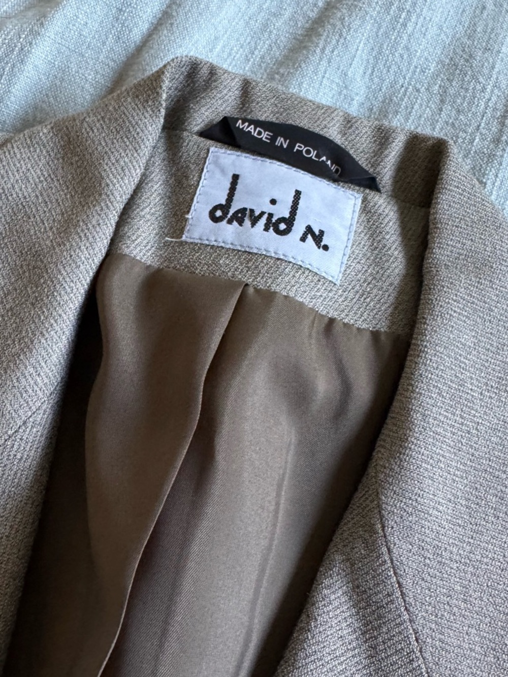 Vintage David N. Luxury Wool Blend Blazer Top Dress (small) - Picture 8 of 15